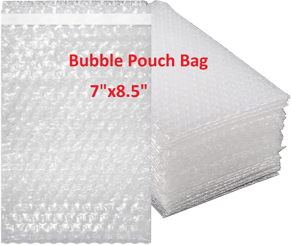 50 Pack 7″x8.5″ Bubble Out Pouches Bags Protective Mailers Self Seal Cushion