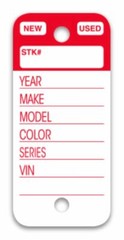 PLASTIC KEY TAGS GENUINE VERSA-TAG TOP STRIPE KEY TAG 250 PER BOX W/ MARKERS