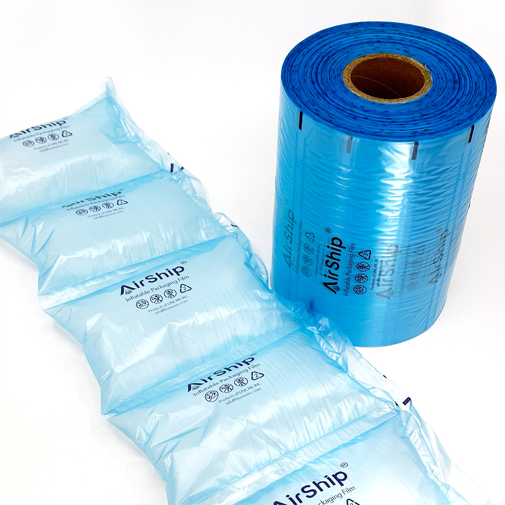AIRSHIP® Air Pillow Bag Film Cushion Roll Packaging 8″x5″ 1000ft 2400pcs (2Pack)