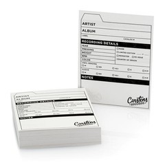 100 PCS Vinyl Record Catalog Cards 4×5.25 Inch White Printed DoubleSided