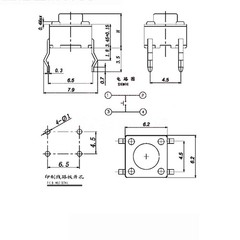 6x6x4.3 – 15mm Tactile Push Button SPST Miniature/Small/Micro PCB Switch 4 Pin