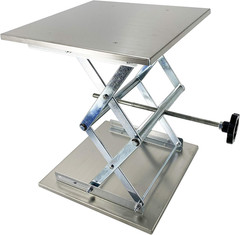 (R) Lab Jack Lift Scissor Table Stainless Steel 12″X12″X18″ Max Load 55 Lbs/25Kg