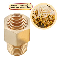 U.S. Solid Brass Fitting Extender Adapter NPT 3/8″ Male x 3/8″ Female, 2pcs