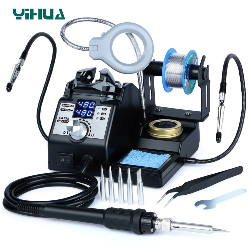 YIHUA 926LED-IV 60W Dual Digital Soldering Station Kit PID-Temperaturregelung