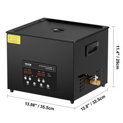 15L Sonic Cleaning Device, 360W Digital Sonic Washing Equipment w/ Mild Setting