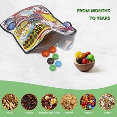 25 Sets Foil Mylar Bags Smell Proof Resealable Zip Seal Pouch 3.5g For Candy