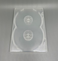 2 PCS TOP QUALITY NEW 14MM SLIM QUAD 4 DISC DVD CASE, SUPER CLEAR, RAM42-DS