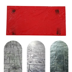 Rectangular Polyurethane Stone Tile Texture Concrete Texture Mat Roads Stamp Mat