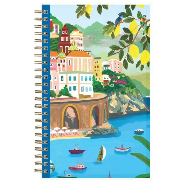 Weekly/Monthly Planner 15 Month Wirebound 5"x8" Clear Multi Cover