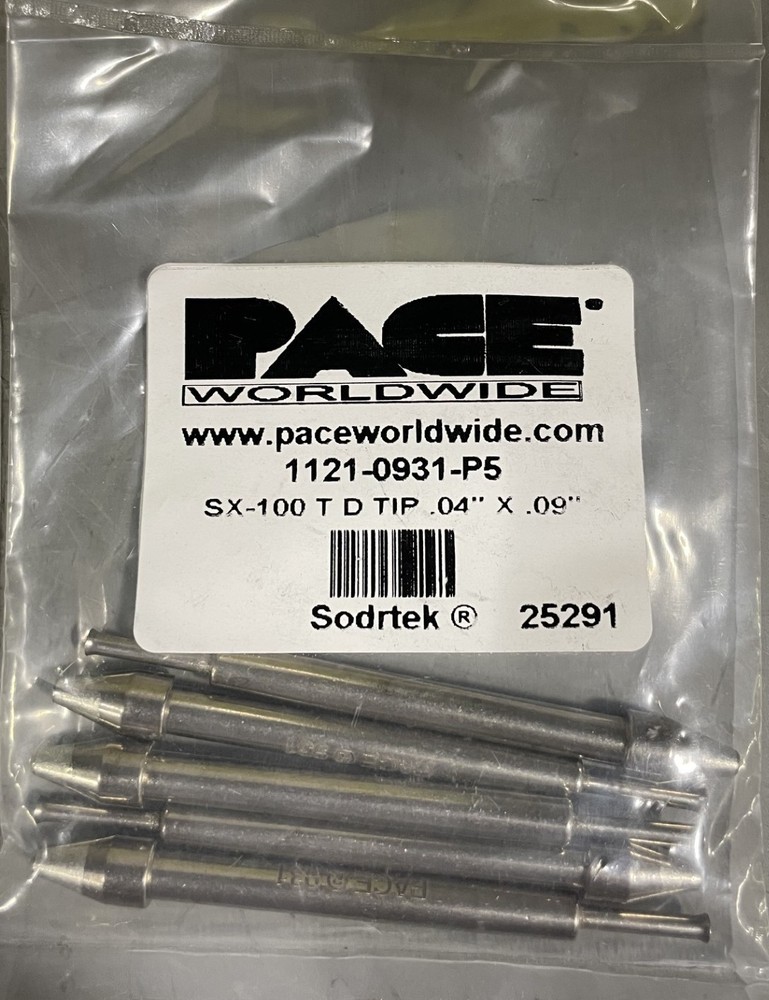 Pace 1121-0931-P5 ThermoDrive Desolder Tip, .040″, SX-100/SX-90, Conical, 5/Pkg