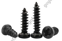 M3 M3.5 M4 Black Steel Phillips Cross Pan Head Self Tapping Screws