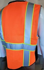 FX Three Tone High Visibility Reflective BLACK Safety Vest (Small-4XL)