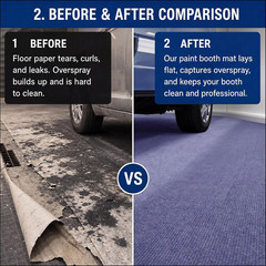 Paint Booth Mat Waterproof Garage Flooring Protects Surfaces 32 X 120 Inches fro