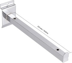 Zeonhak 10 Pc 10 Inch Silver Slatwall Shelf Brackets Heavy Duty Metal