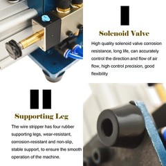 0.04″-0.98″ Auto Cable Wire Stripping Machine 110V 670W 0.3MPa-0.7MPa