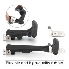 2-10pcs Flexible Hood Hasp Rubber Draw T Handle Latch with Zinc Plated Hardware