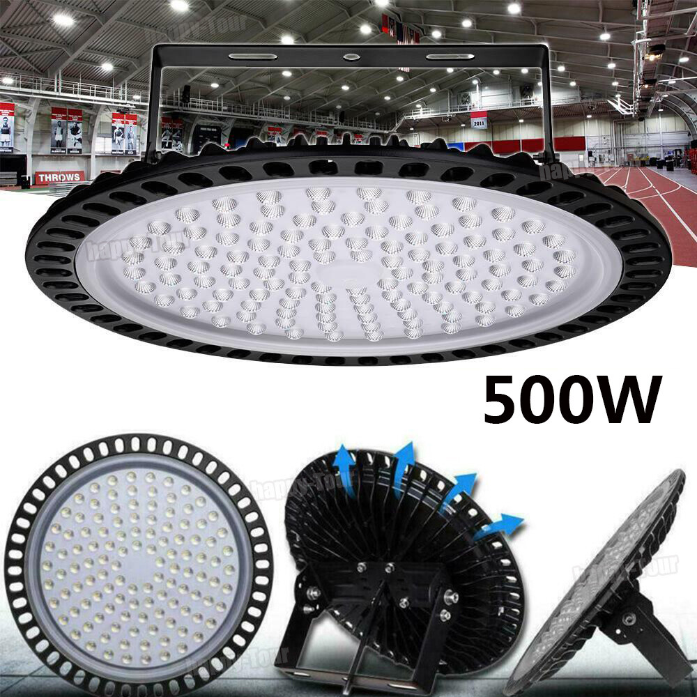 500W UFO LED High Bay Light Shop Lights Warehouse Commercial Lighting Lamp Watt