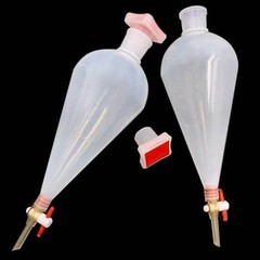 Plastic Separatory Funnel Set, PTFE Stopcock, Lab Chem Supplies, 125-1000ml