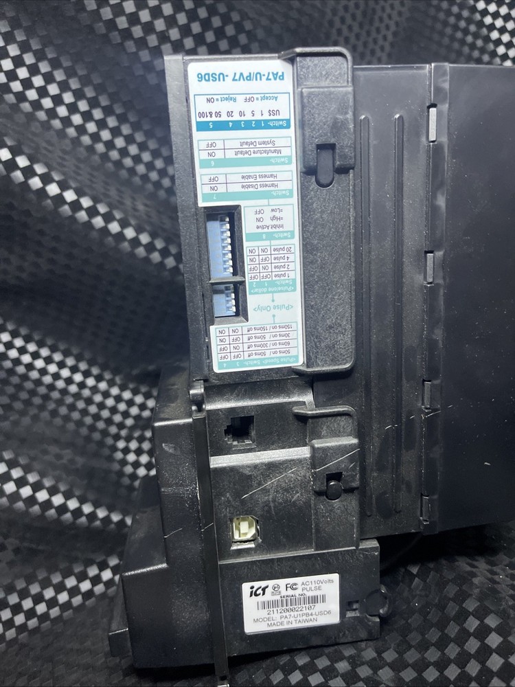 ICT A6-25SCP-USD4-11 12V Dollar Bill Validator /UNTESTED -SOLD AS IS