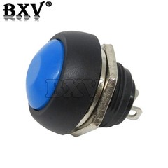 6X Black M4 12mm Waterproof Momentary ON/OFF Push Button Round SPST Switch
