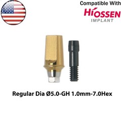 US Dental Straight Transfer Abutment Mini/Regular Ø4.5/5.0mm Fits Hiossen Osstem