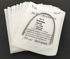 100 Packs Thermal Activated Niti Arch Wire Round Bows Ovoid Form Size For Chose