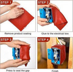 10pc 7×7″ Firestop Putty Pads Fire Barrier Soundproof Sealant Outlet Box 260min