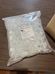 1.5 ml microcentrifuge tubes. 500 Tubes/ bag, 10 Bags/case. Total 5000 Tubes