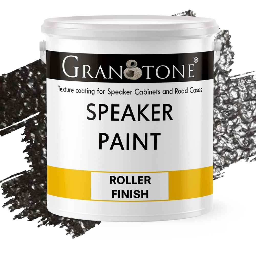 GRANOTONE Speaker Paint Black 1 Gallon Texture Coating for Speaker Cabinets,