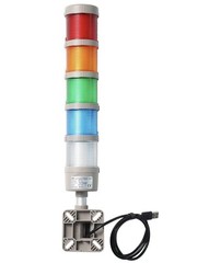 5-Stack USB LED Andon Tower Signal Light indicator Buzzer 5VDC Industrial Warn