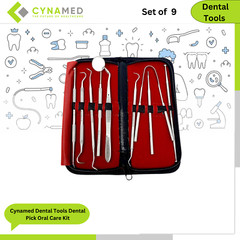 Cynamed Dental Tools Dental Pick Oral Care Kit Dental Hygiene Kit Set Pack of 9