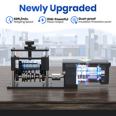 Automatic Wire Stripping Machine 250 MCM-14 AWG with 6 Channels and 5 Blades
