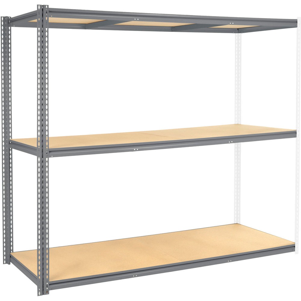Global Industrial High Capacity Add-On Rack 96x24x843 Levels Wood Deck 800 Lb