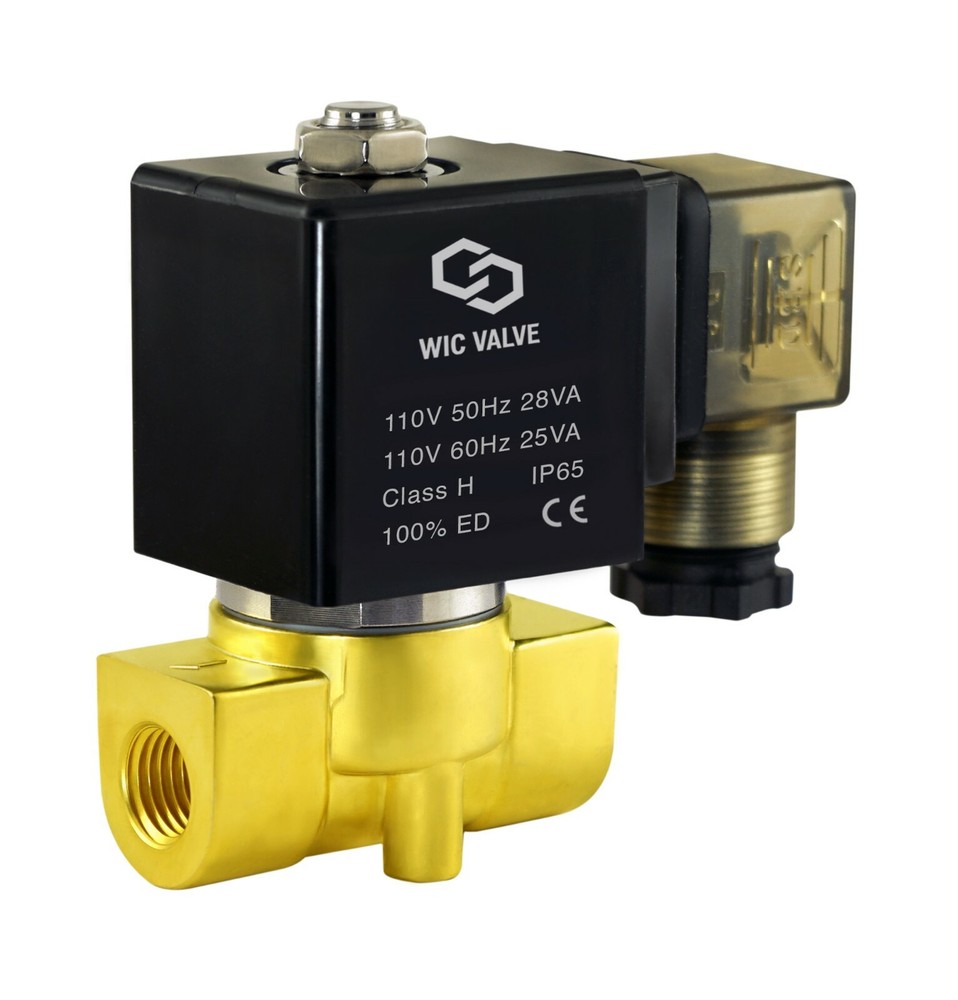 1/4″ Inch Brass Direct Acting Fast Response Electric Solenoid Valve 110V AC NC