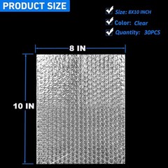 Bubble Pouches Wrap Bag 8 Inch x 10 Inch,30 Pcs Double Wall Thickening Shockp…