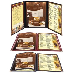 WeChef Non-Toxic Menu Covers Cafe Restaurant Club Fold Book Style 8.5×11 8.5×14″