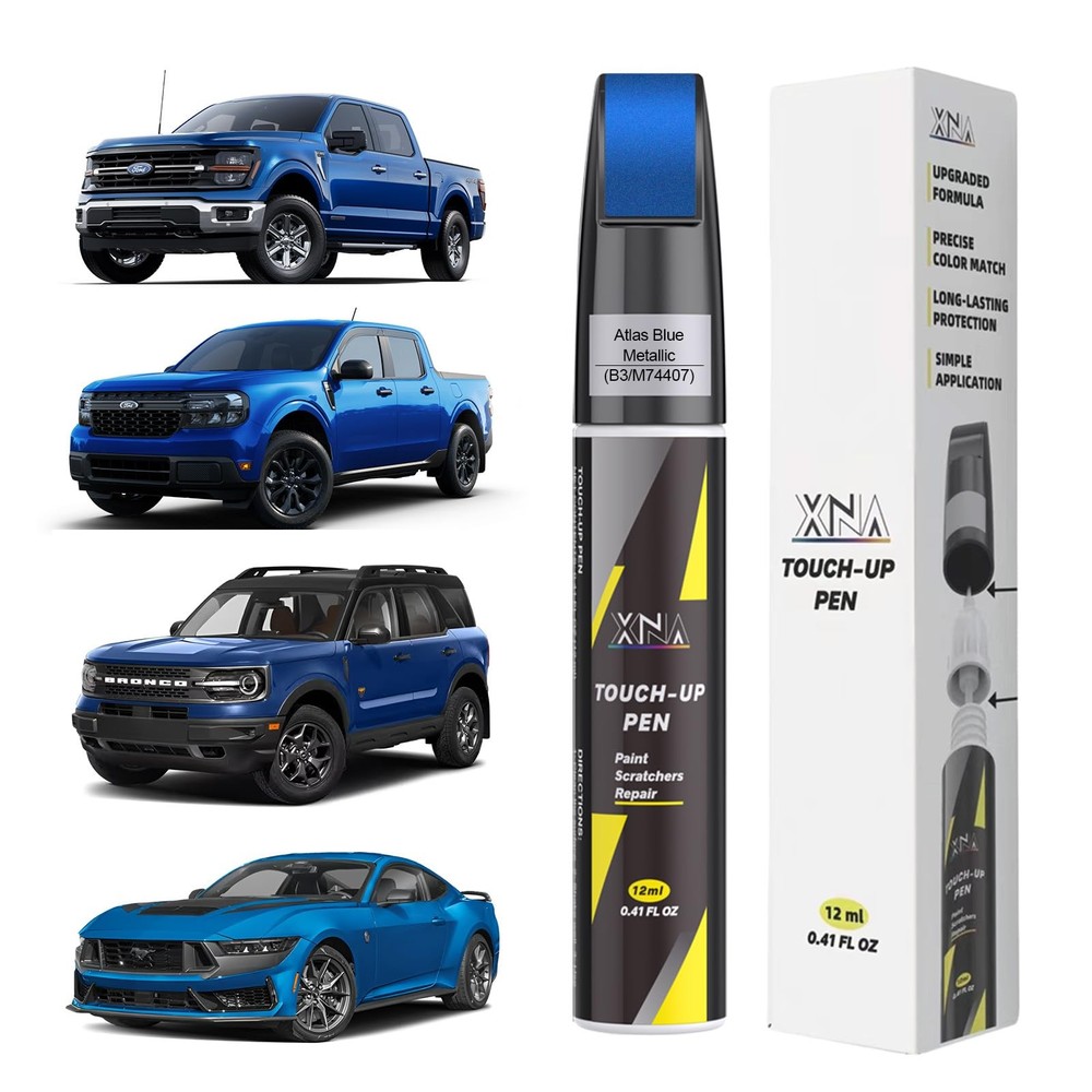 Touch Up Paint Atlas Blue Metallic B3/A3440 for Ford – 0.41 FL Oz Car Scratch