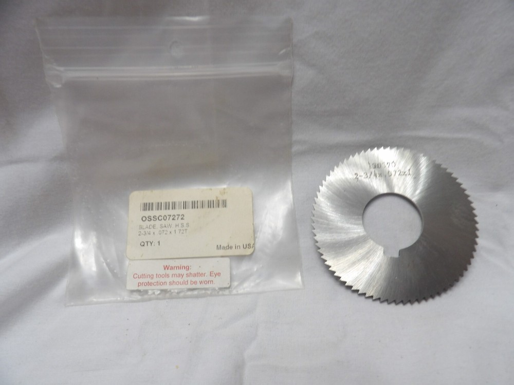 USA Made Saw Blade HSS 2-3/4″ x .072 x 1.72