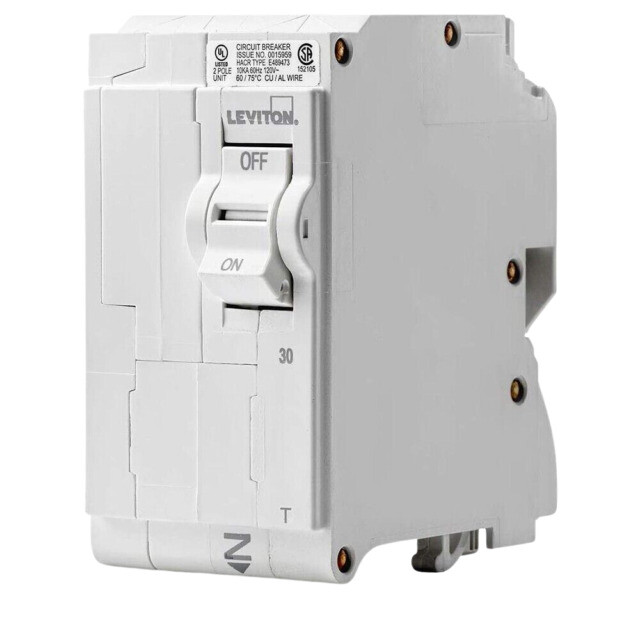 Leviton LB230-T 30A 2-Pole Plug-On Standard Branch Circuit Breaker, Thermal