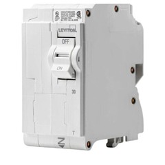 Leviton LB230-T 30A 2-Pole Plug-On Standard Branch Circuit Breaker, Thermal
