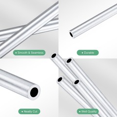 M METERXITY 4-Pack 250mm 6063 Aluminum 3mm ID x 5mm OD x L, Silver