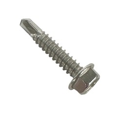 20 pcs Self Drilling TEK Screws 1/4 in x 1-1/4 in Hex Head Stainless Steel