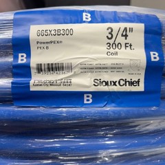 SIOUX CHIEF Powerpex Non-Barrier Pex-B Tubing Sz 3/4″ x 300 ft, Blue 665X3B300
