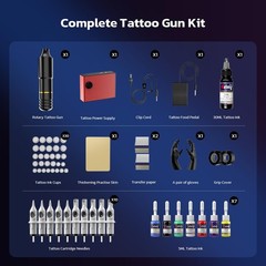 Tattoo Gun, Solong Complete Rotary Tatto Machine Model EK128B, Kit B