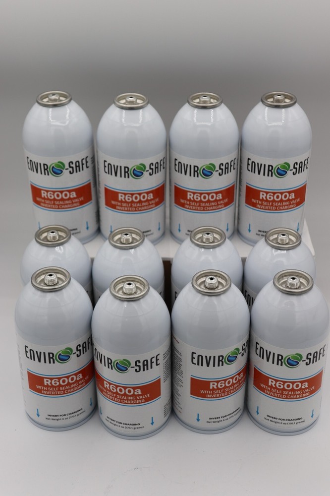 Enviro-Safe R-600a Refrigerant with 7/16″ Self Sealing K28 6 oz Case/12 #8070