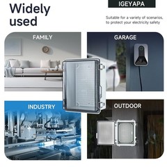 Waterproof Electrical Junction Box IP67 Plastic W/ Clear Cover Outdoor Use