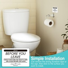 Help Keep Toilet Sink Clean, Clean Up Before You Leave Bathroom Rules Sign St…