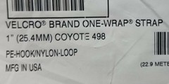 VELCRO® Brand ONE-WRAP® Strap Double Sided 1″ X 12ft (4 yards) Coyote Brown