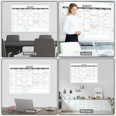 Large Dry Erase Calendar for Wall – Undated 1 Month 30″ x 40″, Classic Black