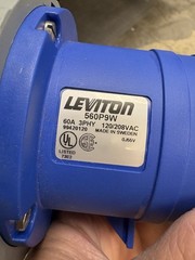 Leviton 560P9W+Bryant 560R9W PLUG MALE +FEMALE Both Pieces Together! Easy Instal